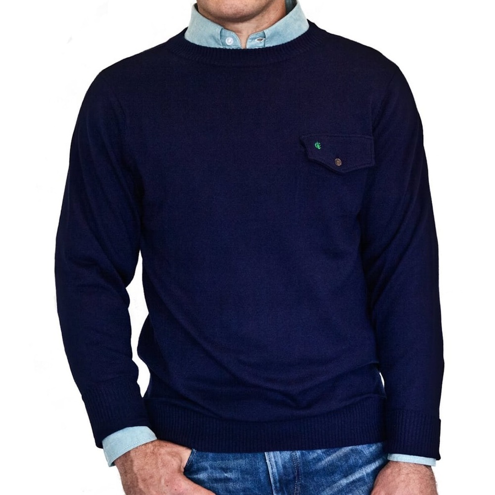 Criquet Dark Blue Crewneck Sweater